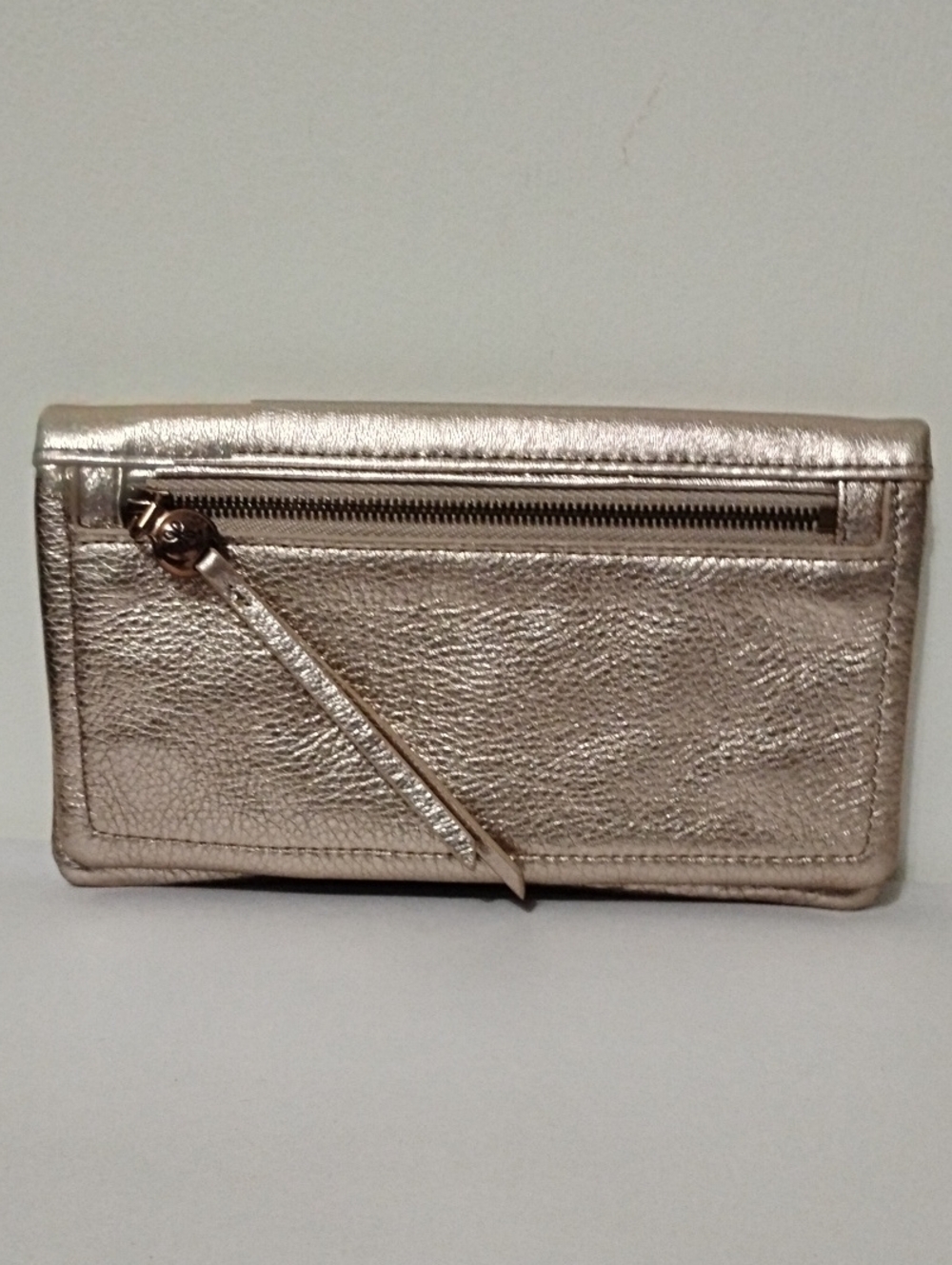 HOBO Metallic Rose Gold Women's Wristlet Clutch
